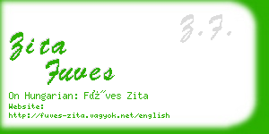 zita fuves business card